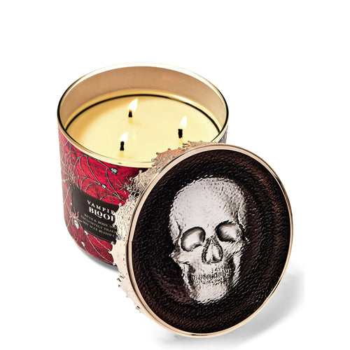 Bath & Body Works 3-Wick Candle w/Essential Oils - 14.5 oz - Halloween! (Vampire Blood)