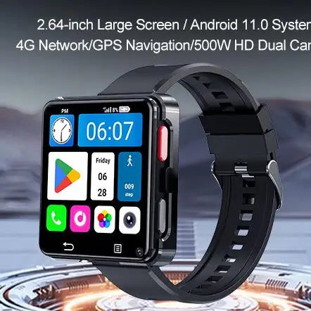 New S998 4G Smart Watch Android 11.0 OS 2.64inch Large Screen 24h Continuous Heart Rate Sleep Monitor Game Waterproof Smartwatch